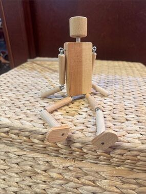 Vintage Wooden Bounce Puppet.